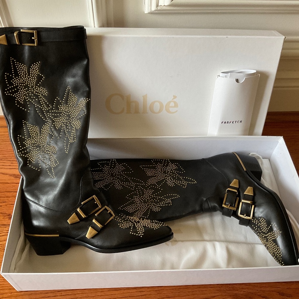 Chloe Susana studded Leather boots